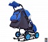 Санки-коляска Snow Galaxy City-1-1, дизайн - 2 Медведя на облаке на синем фоне, на больших надувных колёсах с сумкой и варежками  - миниатюра №3